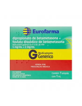 DIPRO BETA+FOSF BETA 2MG 1ML 6AMP(GEN) EUROFARMA