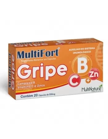 MULTIFORT GRIPE (COMPLEXO B + VIT C + ZINCO) 20CAPS MULTINATURE