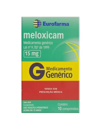 MELOXICAM 15MG 10COMP (GEN) EUROFARMA
