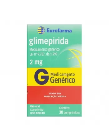 GLIMEPIRIDA 2MG 30COMP (GEN) EUROFARMA